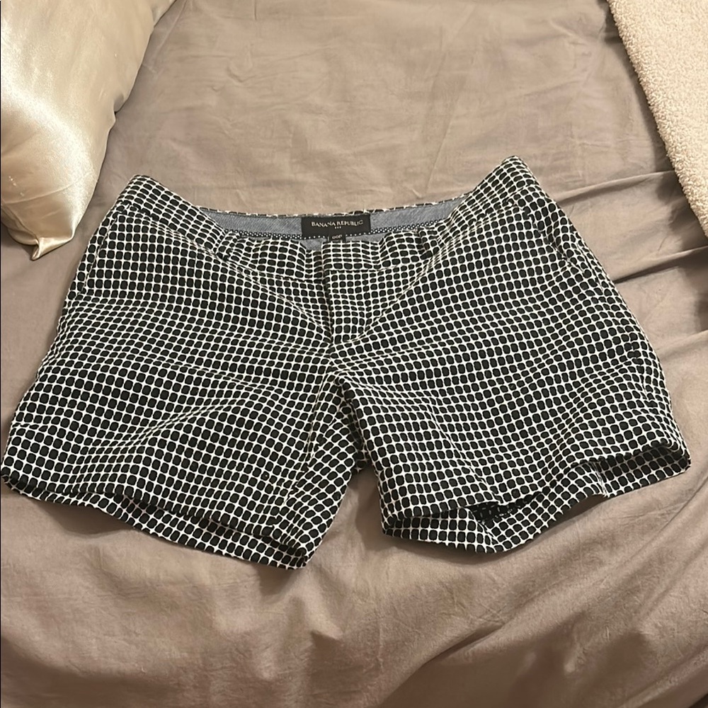 Banana Republic Black and White Bermuda Shorts